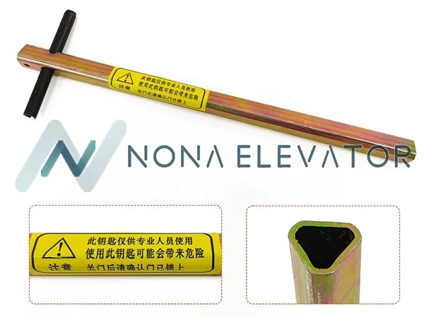 Elevator maintenance tool Elevator Extended Triangular Key compatible with Thyssen Hitachi elevator triangular lock